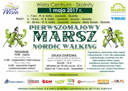 Plakat dotyczący Marszu Nordic Walking